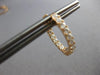ESTATE .78CT DIAMOND 18KT ROSE GOLD 3D CLASSIC OVAL HUGGIE FUN HANGING EARRINGS