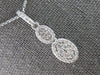 ESTATE .51CT DIAMOND 14KT WHITE GOLD 3D CLUSTER DOUBLE OVAL FUN FLOATING PENDANT