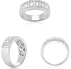 .94CT DIAMOND 14KT WHITE GOLD 3D ROUND & MARQUISE WEDDING BAND ANNIVERSARY RING