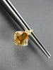 ESTATE 2.48CT DIAMOND & AAA CITRINE 14K YELLOW GOLD SQUARE HALO HANGING EARRINGS