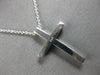 ESTATE .36CT DIAMOND 14KT WHITE GOLD 3D CLASSIC ROUND CROSS FLOATING PENDANT