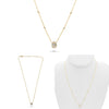 .45CT DIAMOND 14KT YELLOW GOLD ROUND & BAGUETTE CLUSTER BY THE YARD FUN NECKLACE