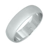 ESTATE WIDE 14KT WHITE GOLD 3D MATTE & SHINY CLASSIC 5MM SOLID ANNIVERSARY RING