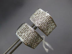 ESTATE LARGE 1.56CT DIAMOND 18KT WHITE GOLD MULTI ROW CLIP ON HANGING EARRINGS