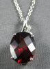 2.11CT DIAMOND & AAA GARNET 14KT WHITE GOLD 3D OVAL & ROUND FUN FLOATING PENDANT
