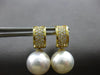 .43CT DIAMOND & AAA SOUTH SEA PEARL 18KT YELLOW GOLD MULTI ROW HANGING EARRINGS