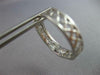 ESTATE LARGE 1.94CT DIAMOND 14KT WHITE GOLD 3 ROW FILGREE HOOP HANGING EARRINGS