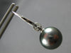.37CT DIAMOND & AAA TAHITIAN PEARL 18KT WHITE GOLD 3D SOLITAIRE HANGING EARRINGS