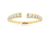 ESTATE .27CT DIAMOND 14KT YELLOW GOLD ROUND GRADUATING SHARED PRONG TENSION RING
