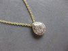 ESTATE .17CT DIAMOND 14KT YELLOW GOLD ROUND & BAGUETTE CLUSTER TEAR DROP PENDANT