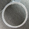 LARGE .84CT DIAMOND 18K WHITE GOLD CLASSIC ROUND CIRCLE OF LIFE FLOATING PENDANT