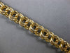 ESTATE WIDE AND LONG 14KT YELLOW GOLD 3D DOUBLE LINK SOLID CHARM BRACELET