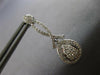 ESTATE LARGE 1.09CT DIAMOND 14K WHITE GOLD 3D CLUSTER TEAR DROP HANGING EARRINGS