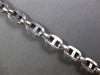 ESTATE LONG 14KT WHITE GOLD 3D CLASSIC OVAL LINK ITALIAN MENS BRACELET