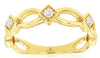 .12CT DIAMOND 14KT YELLOW GOLD 3D ROUND OVAL & SQUARE LINK BY THE YARD FUN RING
