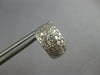 WIDE 1.0CT DIAMOND 14KT WHITE GOLD 3D CLASSIC MULTI ROW HUGGIE HANGING EARRINGS