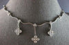 ESTATE 1.0CT DIAMOND 14KT WHITE GOLD BY THE YARD FLOWER CHANDELIER LOVE NECKLACE