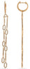 .87CT DIAMOND 14KT YELLOW GOLD 2 ROW HEXAGON BY THE YARD TRIANGULAR FUN EARRINGS