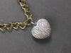 ESTATE 1.61CT DIAMOND 18KT 2 TONE GOLD HEART LOVE BY THE YARD LOVE FUN NECKLACE