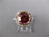 3.62CT DIAMOND & AAA PINK TOURMALINE 14KT WHITE GOLD ROUND HALO ENGAGEMENT RING