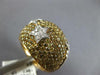 EXTRA LARGE 4.06CT WHITE & CANARY DIAMOND 18KT YELLOW GOLD 3D SHOOTING STAR RING