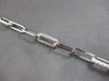 ESTATE LONG 1.55CT DIAMOND 14KT WHITE GOLD 3D OVAL CLASSIC LINK LOVE BRACELET