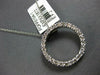 ESTATE 1.05CT DIAMOND 18KT WHITE GOLD 3D ROUND CIRCLE OF LIFE FLOATING PENDANT