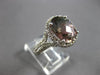 4.83CT DIAMOND & AAA PINKISH GREEN TOURMALINE 14KT WHITE GOLD 3D ENGAGEMENT RING