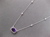 1.01CT DIAMOND & AAA AMETHYST 14KT WHITE GOLD CUSHION & ROUND FILIGREE NECKLACE