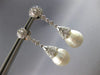 LARGE .80CT DIAMOND & AAA SOUTH SEA PEARL 18K WHITE GOLD FLOWER HANGING EARRINGS