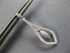 ESTATE .38CT DIAMOND 14KT WHITE GOLD ROUND PAVE OPEN TEAR DROP HANGING EARRINGS