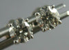 ESTATE .50CT DIAMOND 14KT WHITE GOLD 3D CLASSIC ROUND FOUR PRONG STUD EARRINGS