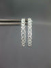 ESTATE .78CT DIAMOND 18KT WHITE GOLD CLASSIC INSIDE OUT HUGGIE HANGING EARRINGS