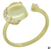 ESTATE 2.67CT DIAMOND & AAA CITRINE 14KT YELLOW GOLD 3D ROUND TENSION FUN RING