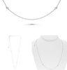 .28CT DIAMOND 14KT WHITE GOLD ROUND CLASSIC BY THE YARD ADJUSTABLE LOVE NECKLACE
