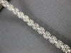 ESTATE WIDE 3.05CT DIAMOND 14KT WHITE GOLD CLUSTER ROUND 4 PRONG TENNIS BRACELET