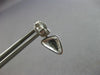 ESTATE .12CT DIAMOND 14KT WHITE GOLD 3D DOUBLE TRIANGULAR FUN HANGING EARRINGS