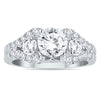2.2CT DIAMOND 14KT WHITE GOLD SEMI ETERNITY CHANNEL WEDDING ENGAGEMENT RING SET