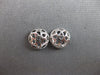 ESTATE .54CT DIAMOND 18KT WHITE GOLD 3D CLASSIC ROUND EARRING JACKETS