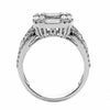 1.77CT DIAMOND 18KT WHITE GOLD ROUND & BAGUETTE INVISIBLE SQUARE FLOWER FUN RING