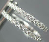 .31CT DIAMOND 18KT WHITE GOLD 3D CLASSIC 1.5MM CIRCULAR HUGGIE HANGING EARRINGS