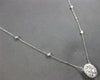 LARGE .67CT DIAMOND 18K WHITE GOLD INVISIBLE OVAL HALO BY THE YARD LOVE NECKLACE