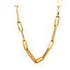 ESTATE .73CT DIAMOND 18K YELLOW GOLD CLASSIC OVAL LINK BY THE YARD LOVE NECKLACE