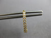 ESTATE .46CT DIAMOND 18K YELLOW GOLD 3D CLASSIC OVAL HUGGIE FUN HANGING EARRINGS