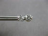 ESTATE .50CT DIAMOND 14KT WHITE GOLD 3D ROUND 4 PRONG SCREWBACK STUD EARRINGS