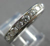 .88CT DIAMOND 14K WHITE GOLD ROUND CHANNEL SEMI ETERNITY COMFORT FIT RING #27992