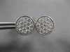 ESTATE LARGE 1.35CT DIAMOND 18KT WHITE GOLD CLASSIC PAVE CIRCULAR STUD EARRINGS