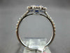 1.42CT DIAMOND & AAA SAPPHIRE 18KT WHITE GOLD 3D PEAR SHAPE & ROUND FLOWER RING
