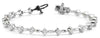 4.0CT DIAMOND 14KT WHITE GOLD ROUND BY THE YARD MULTI LEAF FUN TENNIS BRACELET