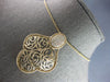 EXTRA LARGE .57CT DIAMOND 14K YELLOW GOLD OPEN FILIGREE OVAL BY THE YARD PENDANT